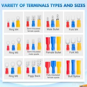 img 3 attached to 🔌 Nilight 1500pcs Mixed Quick Disconnect Crimp Connector Assortment Kit with 2 Years Warranty – Ideal for Automotive Wiring, 22-10 AWG Insulated Wire Terminals