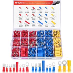 img 4 attached to 🔌 Nilight 1500pcs Mixed Quick Disconnect Crimp Connector Assortment Kit with 2 Years Warranty – Ideal for Automotive Wiring, 22-10 AWG Insulated Wire Terminals