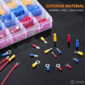 img 2 attached to 🔌 Nilight 1500pcs Mixed Quick Disconnect Crimp Connector Assortment Kit with 2 Years Warranty – Ideal for Automotive Wiring, 22-10 AWG Insulated Wire Terminals