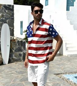 img 2 attached to Stay Cool In Style With Fanient Men'S 3D Print Hawaiian Shirt - Perfect For Summer!