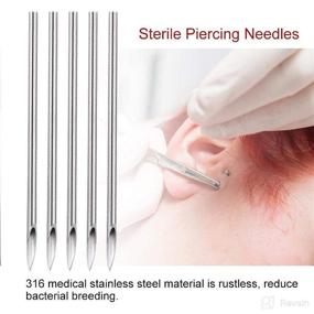 img 1 attached to 💉 Stainless Steel Sterile Disposable Piercing Needles for Personal Care