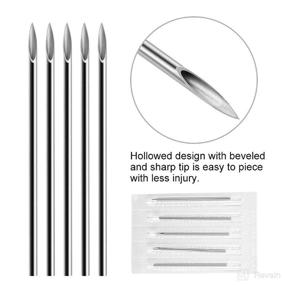 img 2 attached to 💉 Stainless Steel Sterile Disposable Piercing Needles for Personal Care