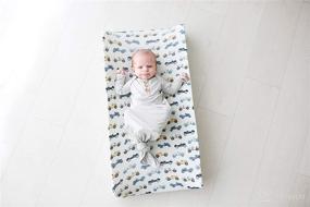 img 3 attached to Posh Peanut Enzo Baby Changing Pad Cover - Stretchy Bamboo Viscose for Standard 16" by 32