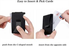 img 2 attached to Minimalist Aluminum Wallet, Slim Money Clip Metal Wallet RFID Front Pocket Wallet