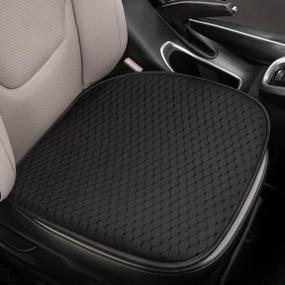 img 4 attached to Tsumbay Breathable Car Seat Cushion With Memory Foam For Home/Office/Car Use - Non-Slip And Comfortable, Universal Fit Mesh Fabric Seat Pad With Anti-Slip Bottom - 1Pcs