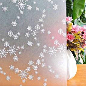 img 4 attached to Transform Your Windows Into A Winter Wonderland With Niviy Privacy Window Film – Snowflake Decorations, Heat Control And No Adhesive Needed!