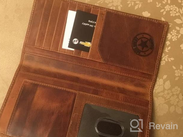 img 1 attached to 👉 Classic Leather Western Wallet Men Checkbook: Stylish and Functional Essential! review by Chris Crisler