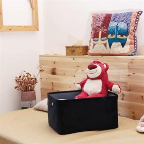 img 2 attached to FENQDOOU Large Collapsible Velvet Storage Bins: Organize Your Home, Office, and Nursery with Style