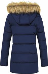 img 3 attached to Женское зимнее пальто FARVALUE: утепленная пуховая куртка со съемным меховым капюшоном, теплая и уютная
