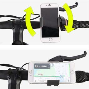 img 3 attached to 🚲 Bike Phone Mount - Foldable Motorcycle Phone Holder with Aluminum Construction - Universal Cell Phone Bicycle Stand for iPhone 12 Pro Max, Galaxy S9, Note 20, and More 4.7"-6.8" Cellphones - Accommodates 2.3"-3.35" Wide Devices