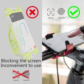 img 1 attached to 🚲 Bike Phone Mount - Foldable Motorcycle Phone Holder with Aluminum Construction - Universal Cell Phone Bicycle Stand for iPhone 12 Pro Max, Galaxy S9, Note 20, and More 4.7"-6.8" Cellphones - Accommodates 2.3"-3.35" Wide Devices