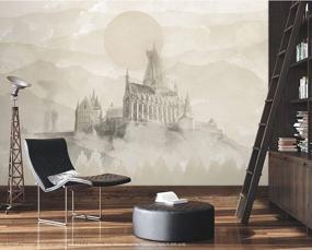 img 4 attached to Hogwarts Castle Peel And Stick Wallpaper Mural By RoomMates RMK12279M - Perfect For Harry Potter Fans!