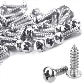 img 3 attached to LOKMAN 50 Pack 1/2 Inch Rope Light P-Style Mounting Clips With Compatible Stainless Steel Pan Head Phillips Screws