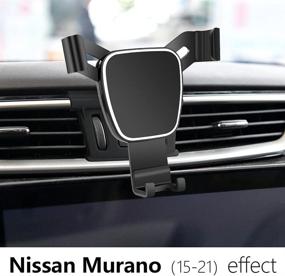 img 3 attached to 🚗 LUNQIN Car Phone Holder for Nissan Murano 2015-2020 - Auto Accessories Navigation Bracket for Interior Décor, Mobile Cell Phone Mount