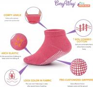 keep your little ones safe and stylish with cozyway non-slip toddler ankle socks - 12/14/15 pairs available! logo