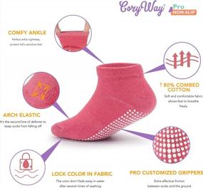 img 4 attached to Keep Your Little Ones Safe And Stylish With CozyWay Non-Slip Toddler Ankle Socks - 12/14/15 Pairs Available!