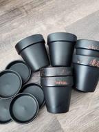 img 1 attached to Stylish And Practical: 6-Pack Vensovo 4-Inch Metal Plant Pots With Saucers And Drainage Hole For Perfect Planting And Weddings review by Thomas Ramirez