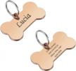 valyria stainless steel custom engraved rose gold bone pet id tags for large dogs 29mmx50mm(1 1/8" x 1") logo