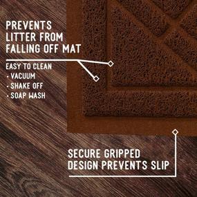 img 3 attached to 🐾 Downtown Pet Supply - Kitty Litter Mat - Efficient Cat Litter Trapper - Convenient Cat Supplies - Cushioned, Non-Slip Mat for Litter Box - Waterproof Cat Mat for All Litter Types - Brown - Small - 15.5 in x 23 in