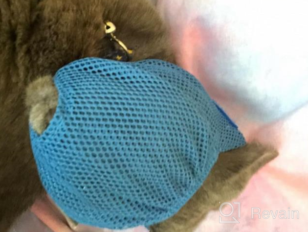 img 1 attached to Breathable Mesh Cat Muzzles: Stop Biting And Chewing With Anti-Meow Technology (Pink-L) review by Jasmin Rojas