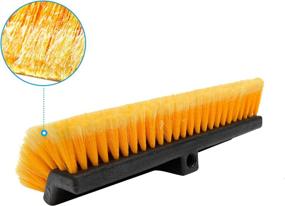 img 1 attached to CARCAREZ Flow-Thru Bi-Level Car Wash Brush Head With Feather-Tip Bristles - Ideal For RV Cleaning, Orange, Size 15