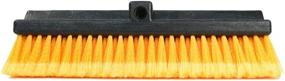 img 4 attached to CARCAREZ Flow-Thru Bi-Level Car Wash Brush Head With Feather-Tip Bristles - Ideal For RV Cleaning, Orange, Size 15