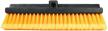 carcarez flow-thru bi-level car wash brush head with feather-tip bristles - ideal for rv cleaning, orange, size 15 logo