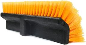 img 3 attached to CARCAREZ Flow-Thru Bi-Level Car Wash Brush Head With Feather-Tip Bristles - Ideal For RV Cleaning, Orange, Size 15