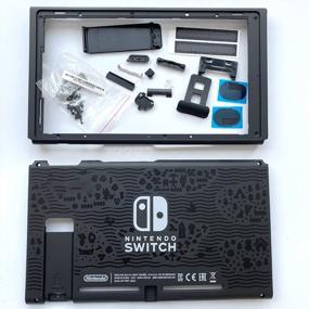img 4 attached to Комплект для замены корпуса с задней панелью и средней рамкой для Nintendo Switch 2019 2020, модель HAC-001 (-01)