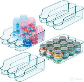 img 4 attached to 🍽️ Organize and Store Kitchen Supplies with the MDesign Plastic Kitchen Storage Set - Perfect for Kids' Home!