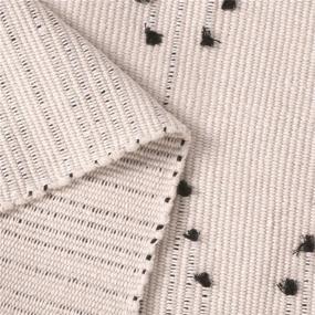 img 1 attached to LEEVAN Boho Kitchen Runner Rug: хлопковый коврик ручной работы с шикарными ромбовидными кисточками и геометрическим винтажным дизайном для ванной, спальни, прихожей и крыльца
