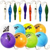 24 halloween punch balloons for kids' party games & rewards - fun supplies & decorations for trick or treating, classroom games, and goodie bags logo
