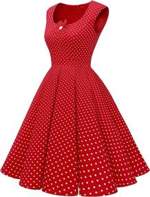 img 3 attached to 👗 Dressystar Vintage Cocktail Rockabilly Black White DotA Dresses for Women – Clothing Collection