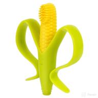 🍌 baby banana infant toothbrush: easy to hold, train for oral hygiene & provide soothing teething relief - soft silicone baby teething toys (yellow) logo