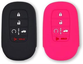 img 4 attached to Autobase Silicone Key Fob Cover For 2022 Honda Civic Accord 2023 HR-V Sport SI EX EX-L Touring