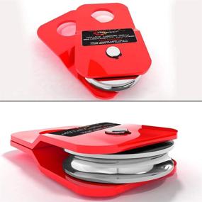 img 2 attached to RUGCEL WINCH 4.8T Heavy Duty Recovery Winch Snatch Block,10500lb Capacity in Red