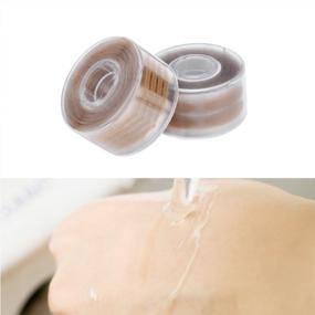 img 2 attached to CCbeauty 300 Pairs Adhesive Invisible Fiber Double Eyelid Tape Stickers Perfect For Uneven Mono & Droopy Hooded Eyelids (Silm)