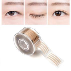 img 3 attached to CCbeauty 300 Pairs Adhesive Invisible Fiber Double Eyelid Tape Stickers Perfect For Uneven Mono & Droopy Hooded Eyelids (Silm)