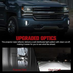 img 2 attached to 2016-2018 Chevy Silverado 1500 LED Fog Lights - FieryRed OEM Bumper Driving Lamp Kit