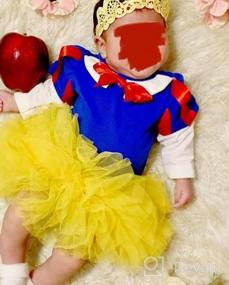img 5 attached to Baby Girls Christmas Costumes: Snow White, Mermaid & Princess Bodysuit Romper Tutu Dress W/Headband - MYRISAM