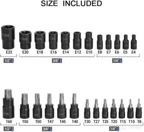 img 1 attached to 🔧 Renekton Master Torx Bit Socket and External Torx Socket Set: 25 Piece Set of S2 and Cr-V Steel Tamper Proof Bit Sockets