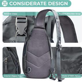 img 2 attached to 🎒 One Savvy Girl Lightweight Sling Shoulder Crossbody Backpack: Small Bag for Women - Adjustable & Comfortable Strap, Ideal for On-the-Go Style