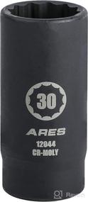 img 4 attached to 🔧 Ares 12044 - 30MM Axle Nut Socket - High Performance 12 Point Socket - Extra Deep 1/2-Inch Drive Impact Socket for Effortless Axle Shaft Nut Removal