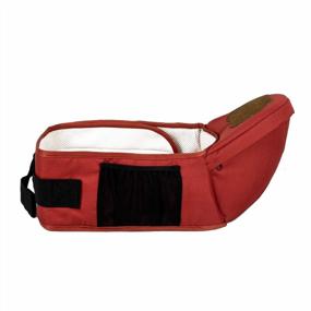 img 1 attached to Red Infant Hip Seat Belt With Waist Stool Strap - ThreeH Toddler Seat Carrier BC10, Ideal For Outdoor Use
