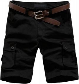 img 4 attached to Stay Comfortable And Stylish Outdoors With AKARMY Men'S Casual Cargo Shorts