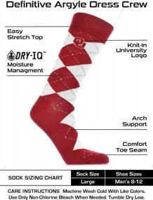 img 1 attached to NCAA Fanwear Crew Length Argyle Dress Socks For Oklahoma Sooners By TCK