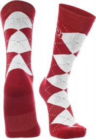 img 3 attached to NCAA Fanwear Crew Length Argyle Dress Socks For Oklahoma Sooners By TCK