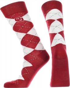 img 2 attached to NCAA Fanwear Crew Length Argyle Dress Socks For Oklahoma Sooners By TCK