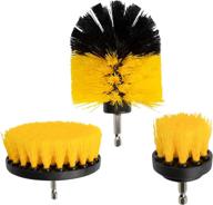 🧽 3-piece drill brush attachment set for bathroom surfaces: tub, shower, tile and grout - ultimate all-purpose power scrubber cleaning kit - grout drill brush set - drill brushes set for effective power scrubbing логотип
