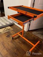 img 1 attached to Hassle-Free Workstation: Aain Heavy-Duty Adjustable Tray With Rolling Wheels In Orange review by Jeffrey Shatzel